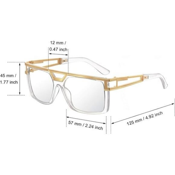 90s Hip Hop Costume Kit Gold Chain Earrings Sunglasses Rapper Party Outfit - Picture 4 of 7